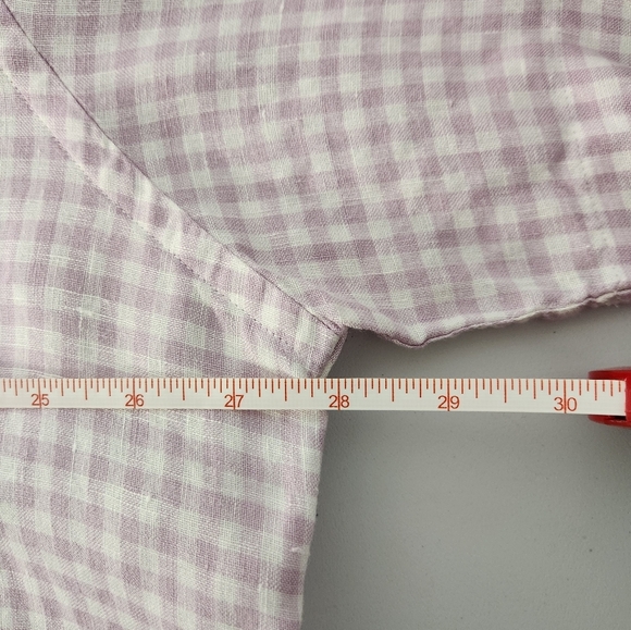 Untuck It Men's Lavender Linen Checkered Shirt. Size XXX Large - Picture 7 of 8